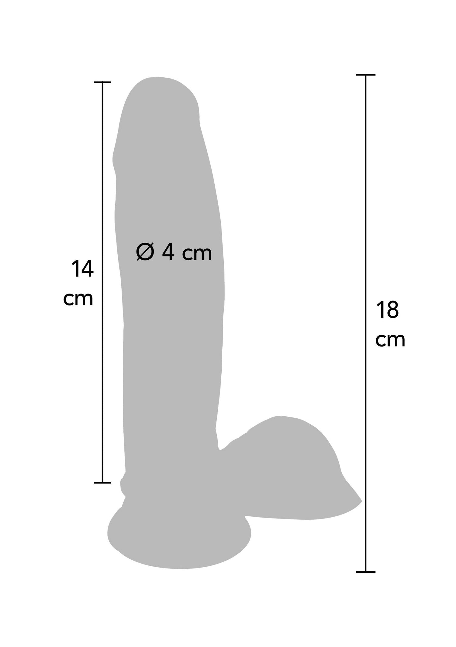 Dual Density Dildo TPE 18 cm