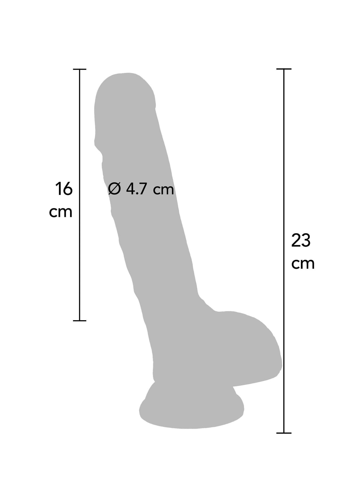 Dual Density Dildo TPE 23 cm