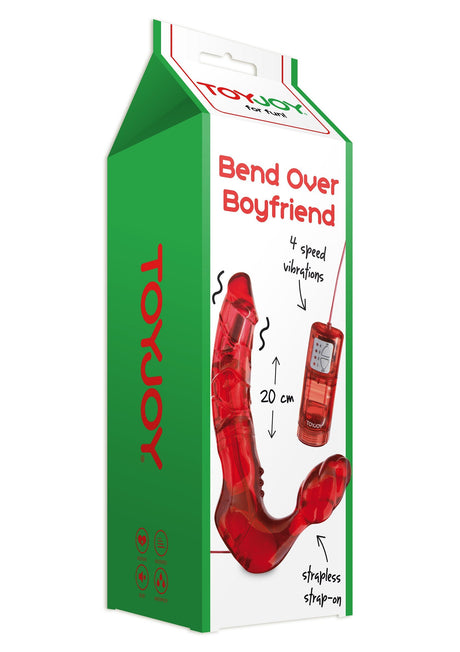 Buig over vriendje vibrator