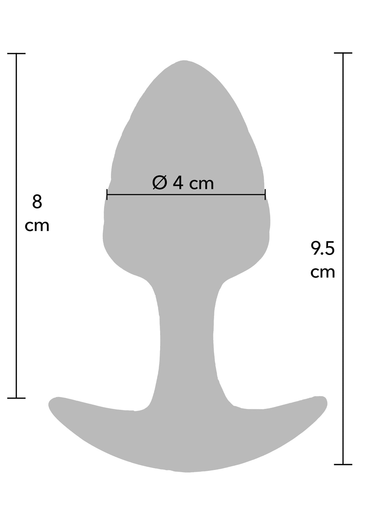 Kristallen anaalplug medium