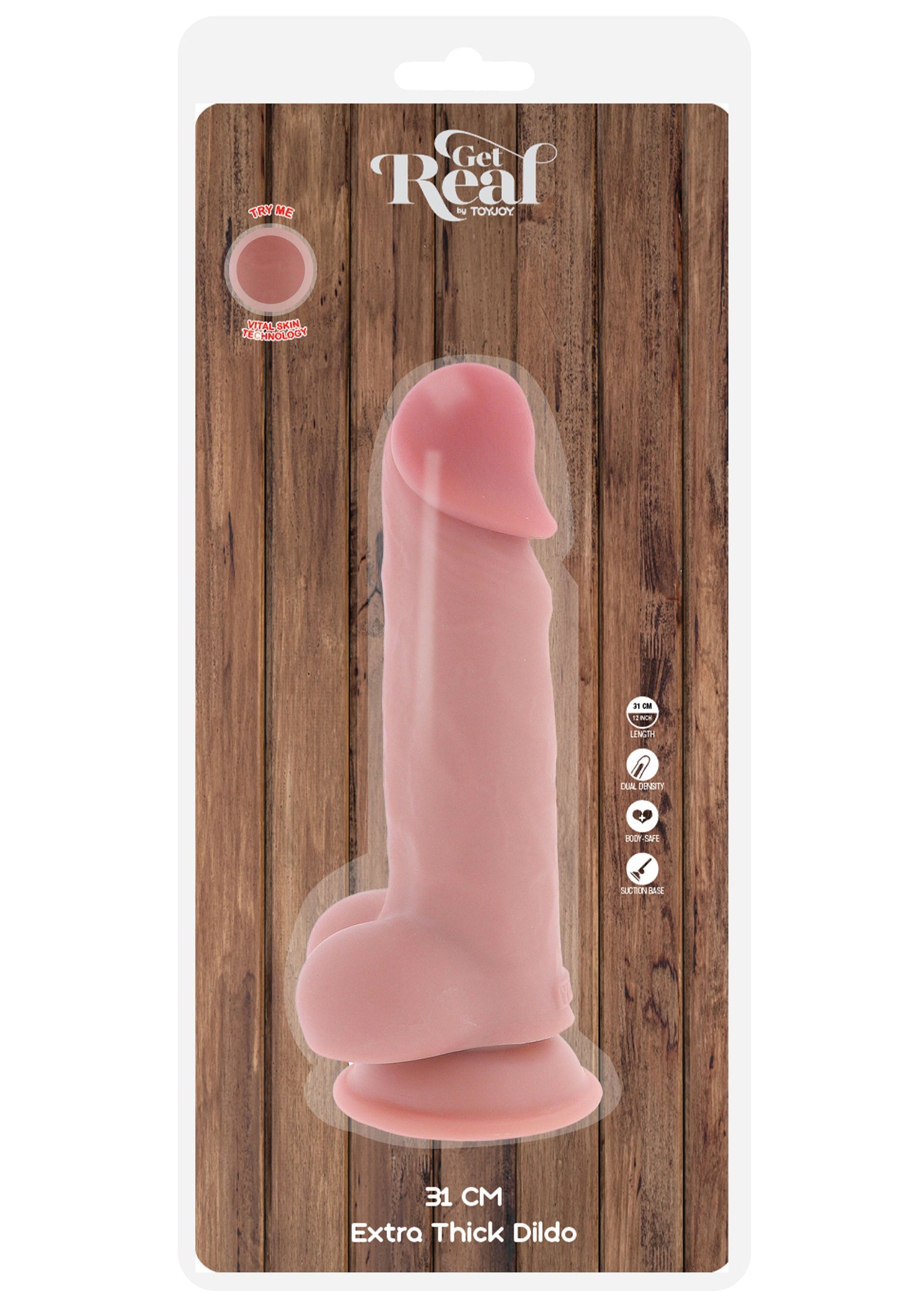 Deluxe Dual Density Dikke Dildo TPE 31 cm