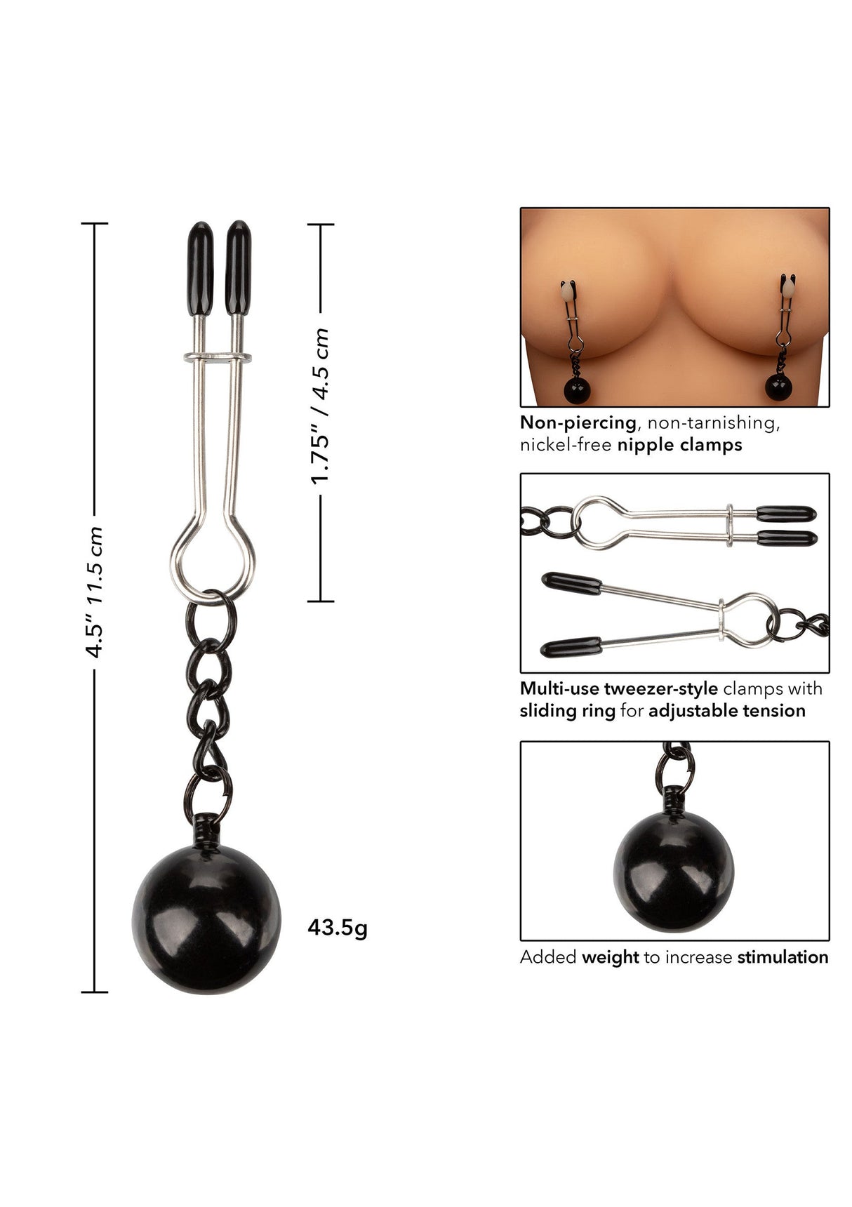 Weighted Tweezer Nipple Clamps