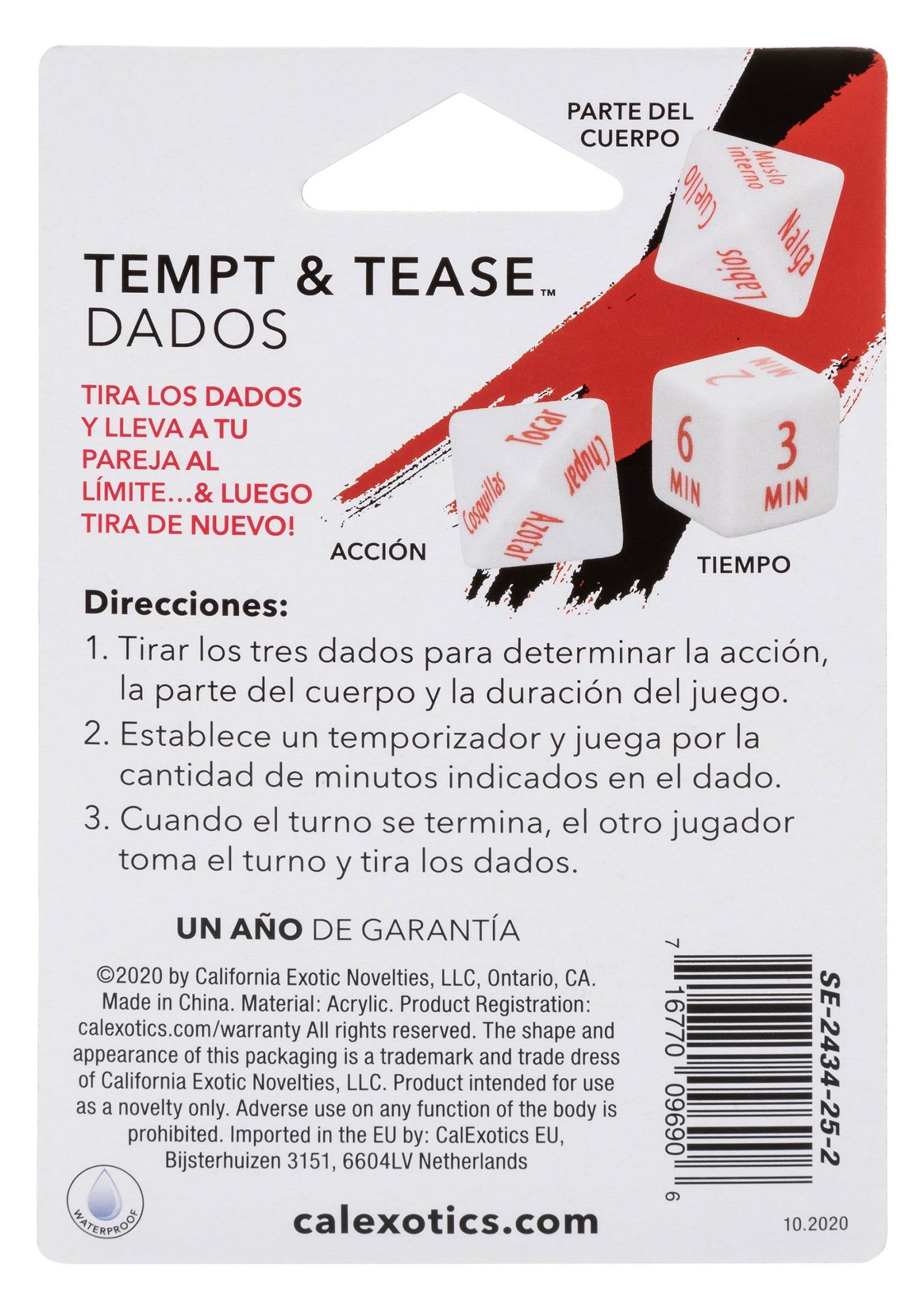 Tempt & Tease Dados - Spanish