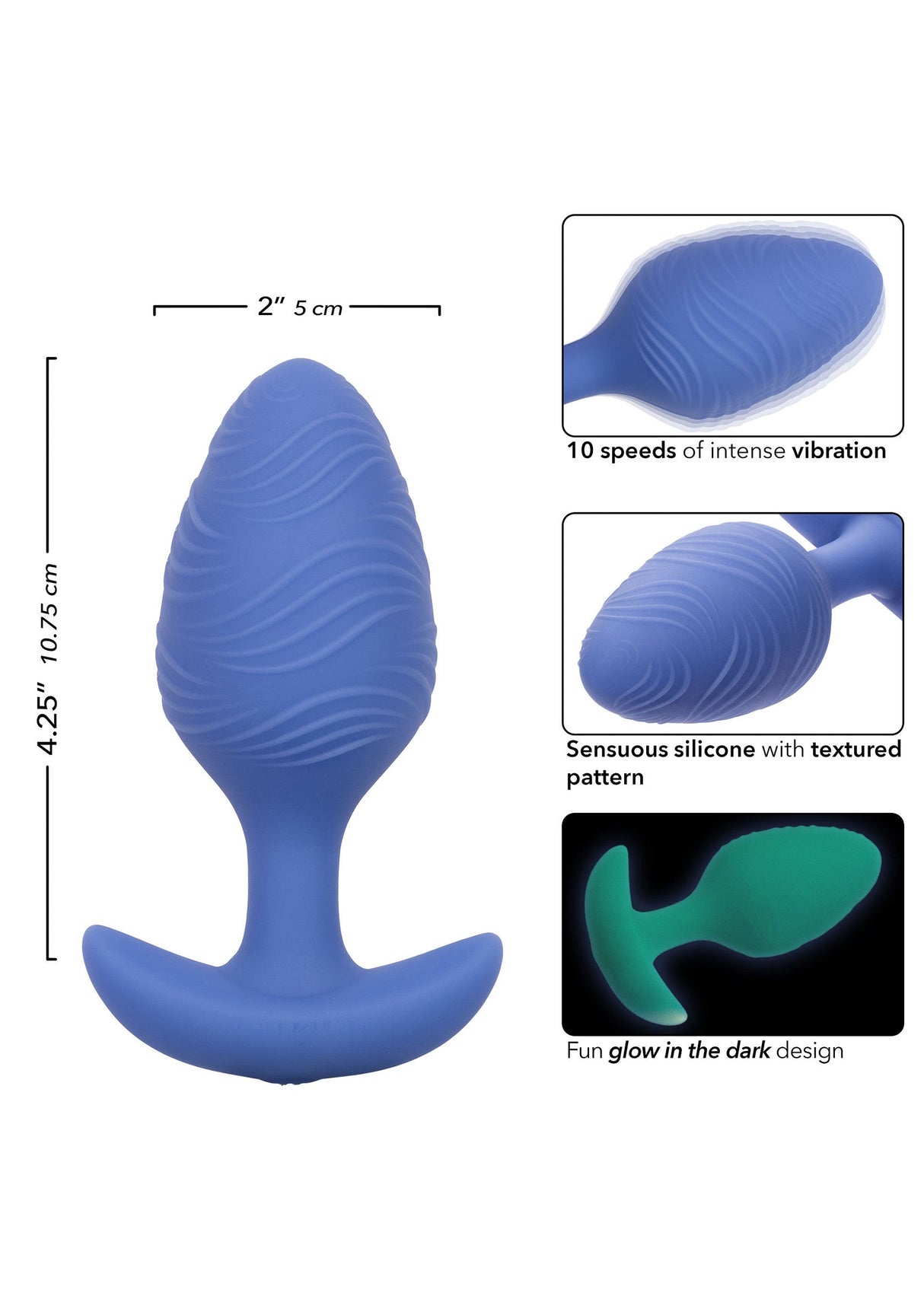 Cheeky Glow Vibrating Plug L