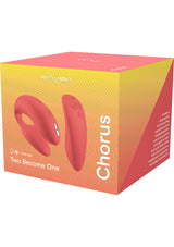 WeVibe Chorus product packaging with red device illustration on a white background