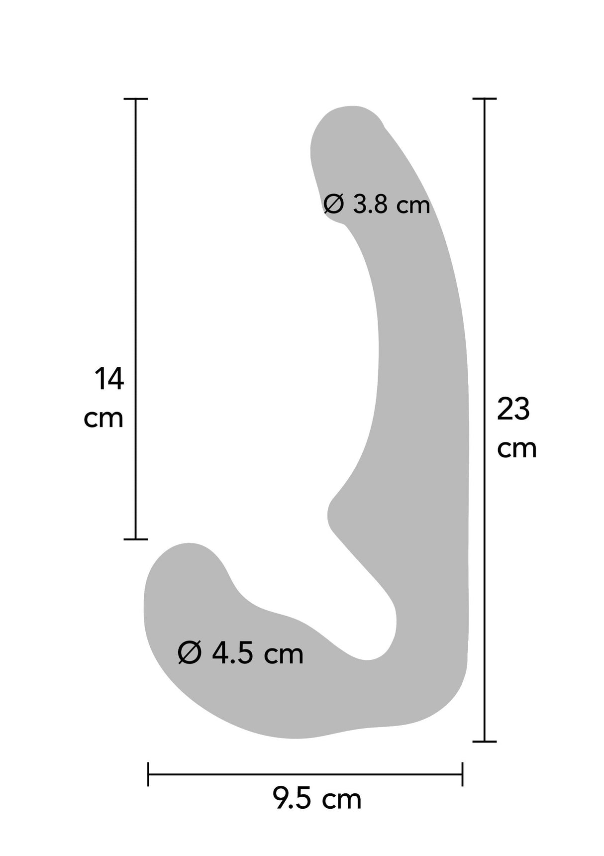 Strapless Strap-on Silicone 23 cm