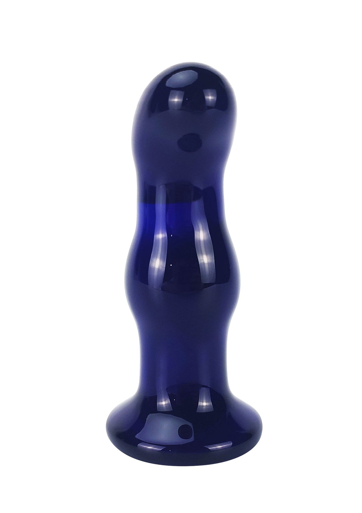 Glänzender vibrierender Glas-Plug