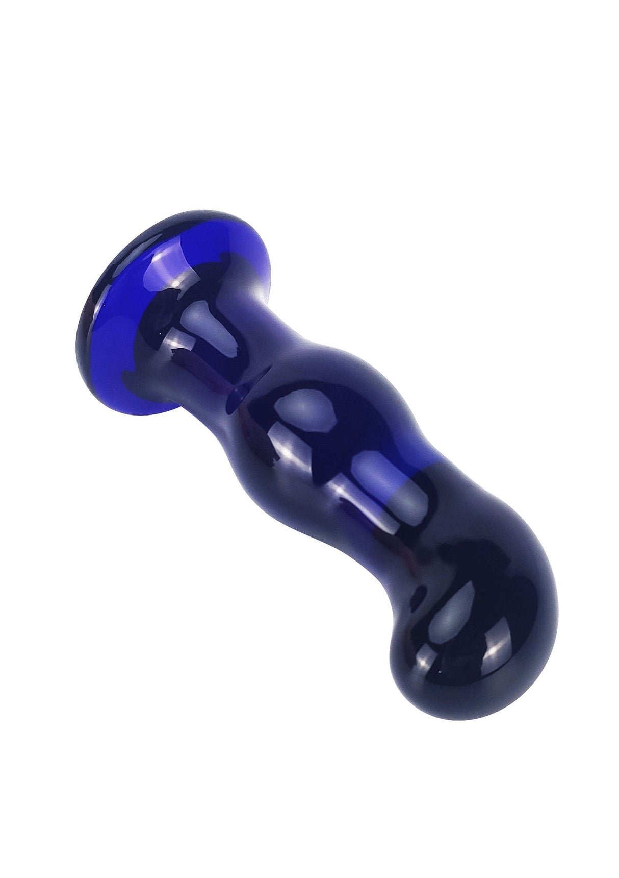 Glänzender vibrierender Glas-Plug