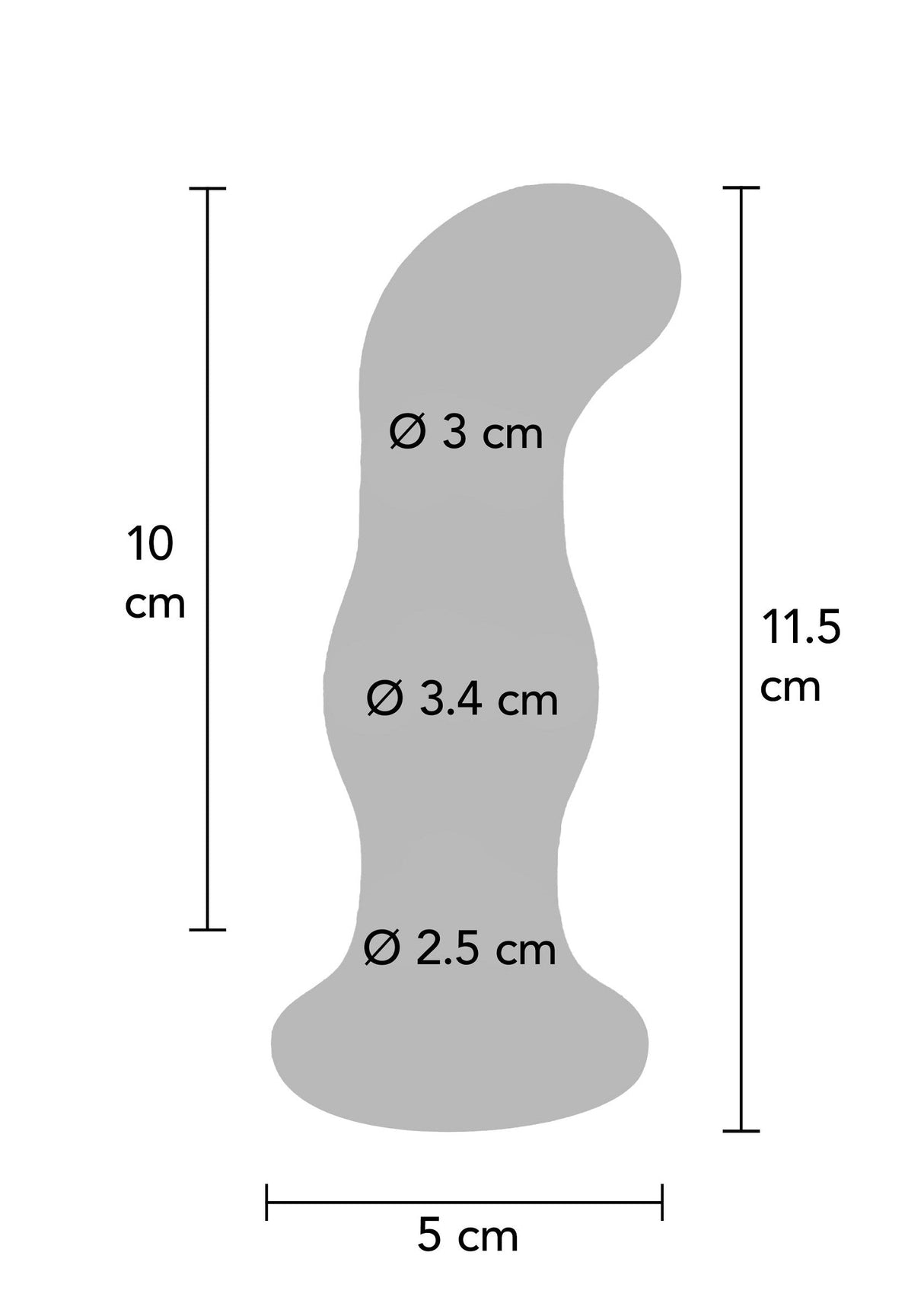 Glänzender vibrierender Glas-Plug