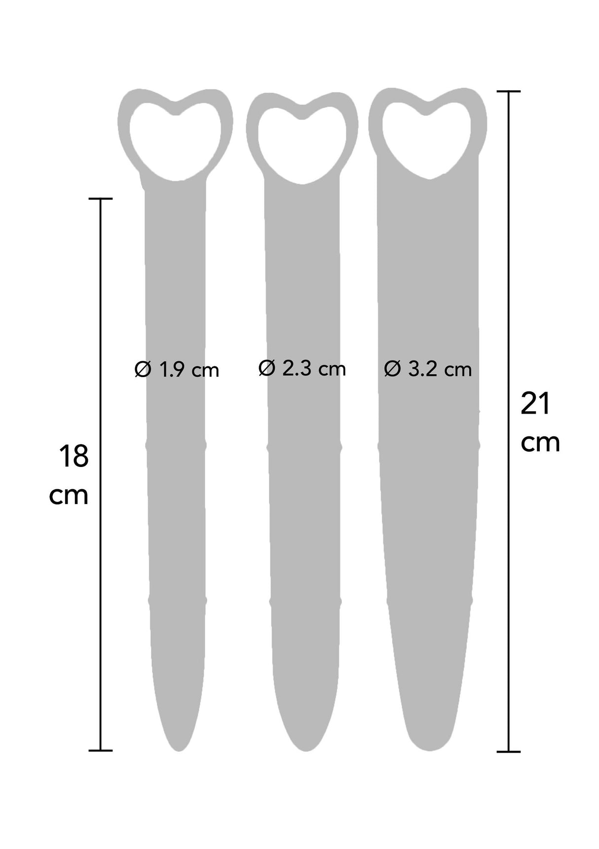Silicone Vaginal Dilators 3pcs