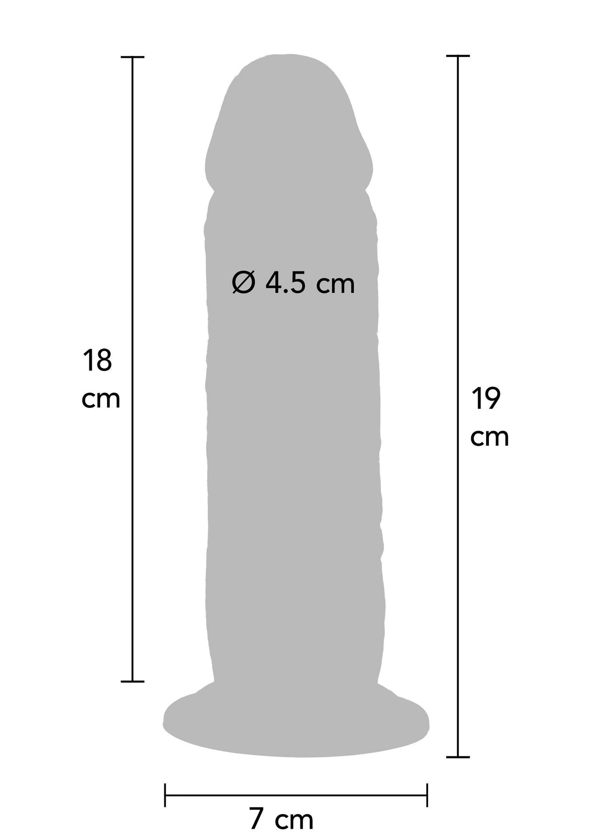 Foreskin Dong Silicone 19 cm