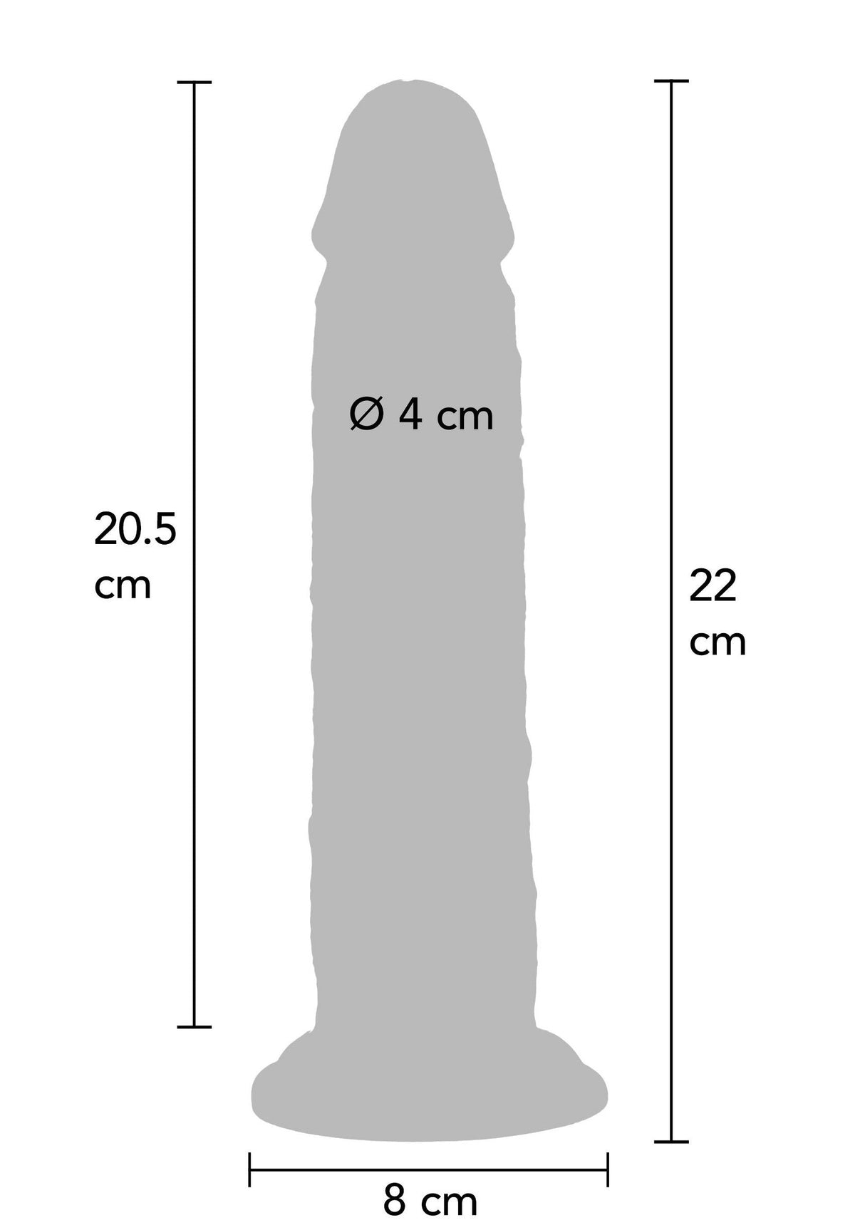 Foreskin Dong Silicone 22 cm