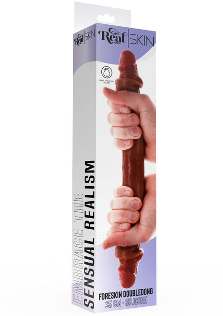 Foreskin Double Dong Silicone 35 cm