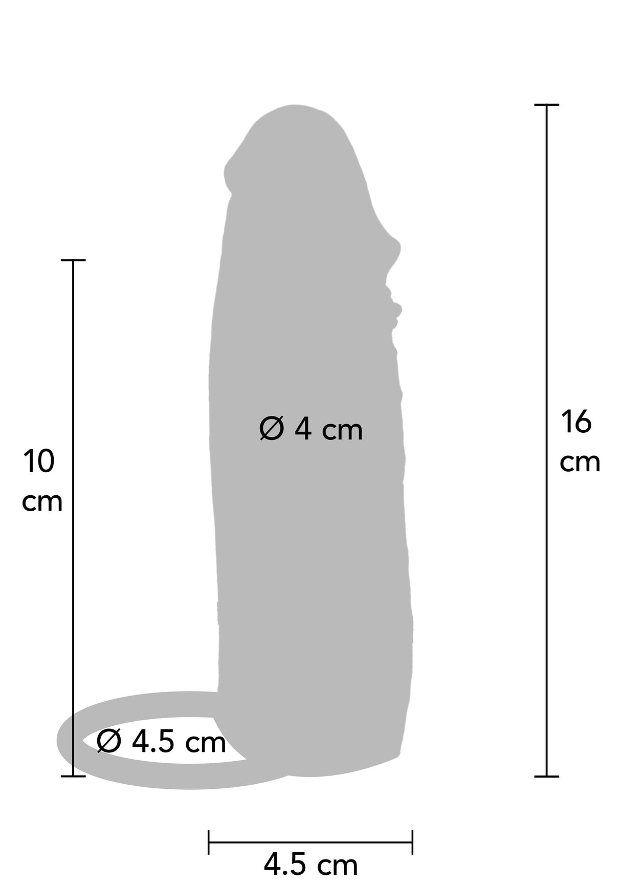 Hydrated Skin Penis Sleeve Silicone 16 cm