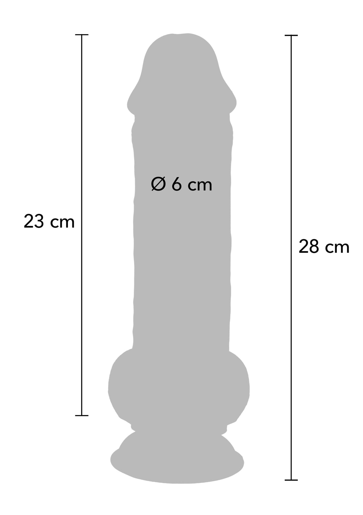 Deluxe Dual Density Thick Dildo TPE 28 cm