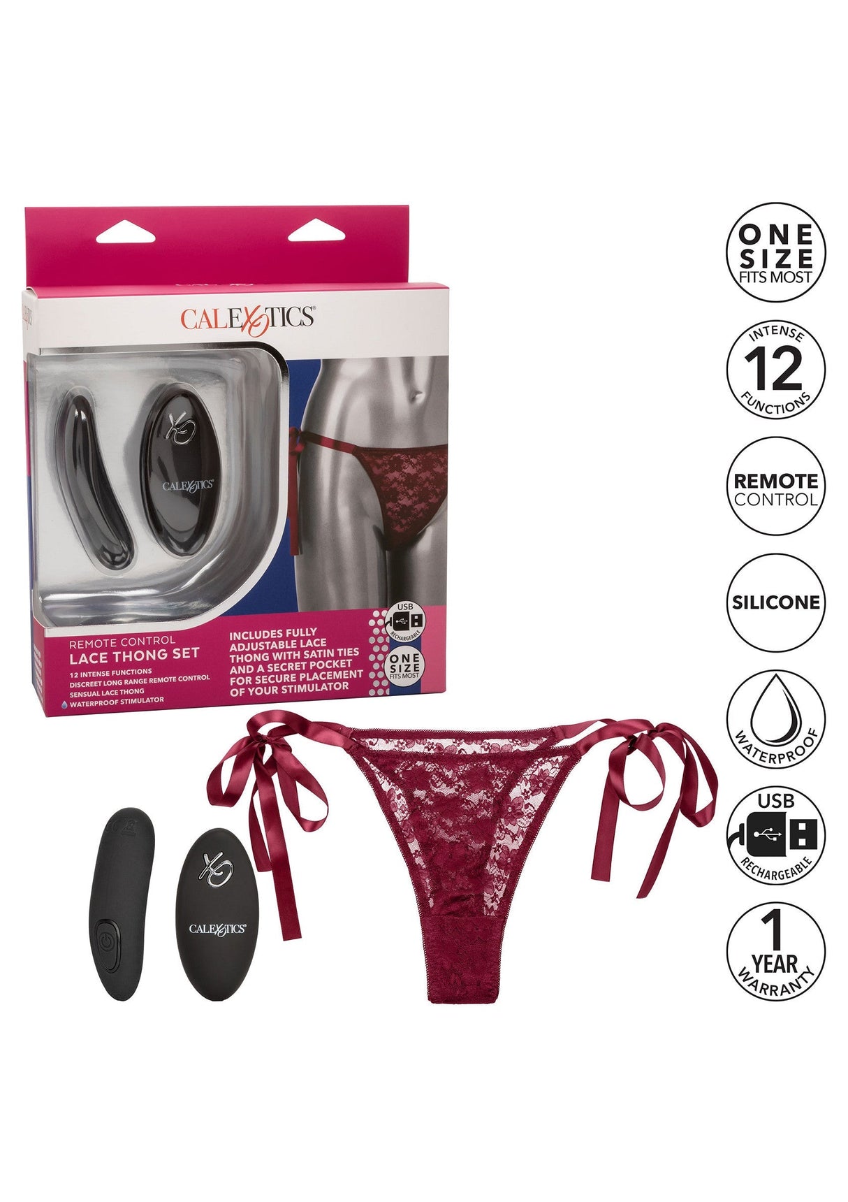 Remote Control Lace Thong Set