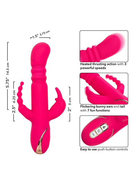 Heated Silicone Triple Rabbit