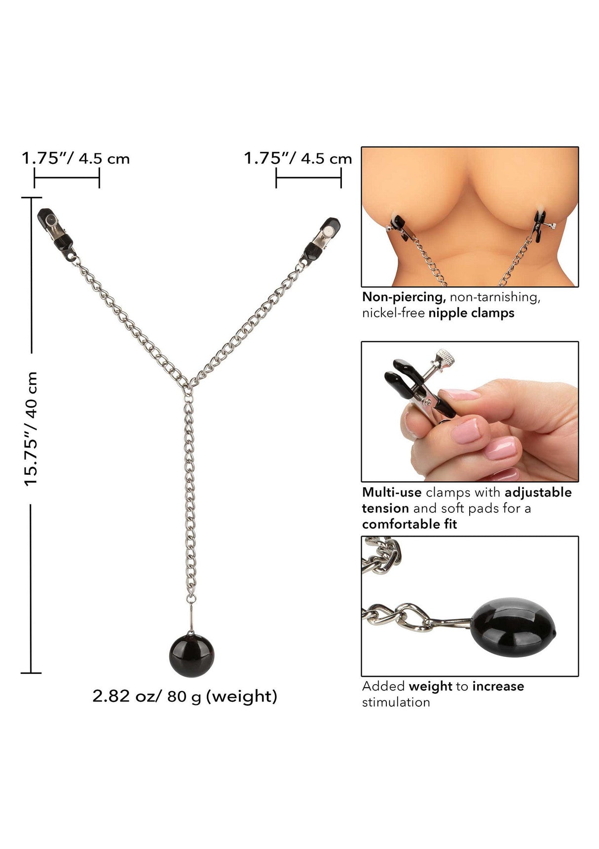 Nippelklemmen mit Gewichtsscheiben