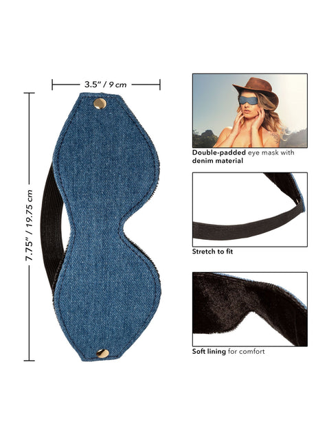 Ride Em Denim Eye Mask