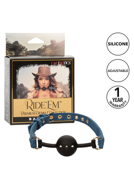 Ride Em Denim Ball Gag