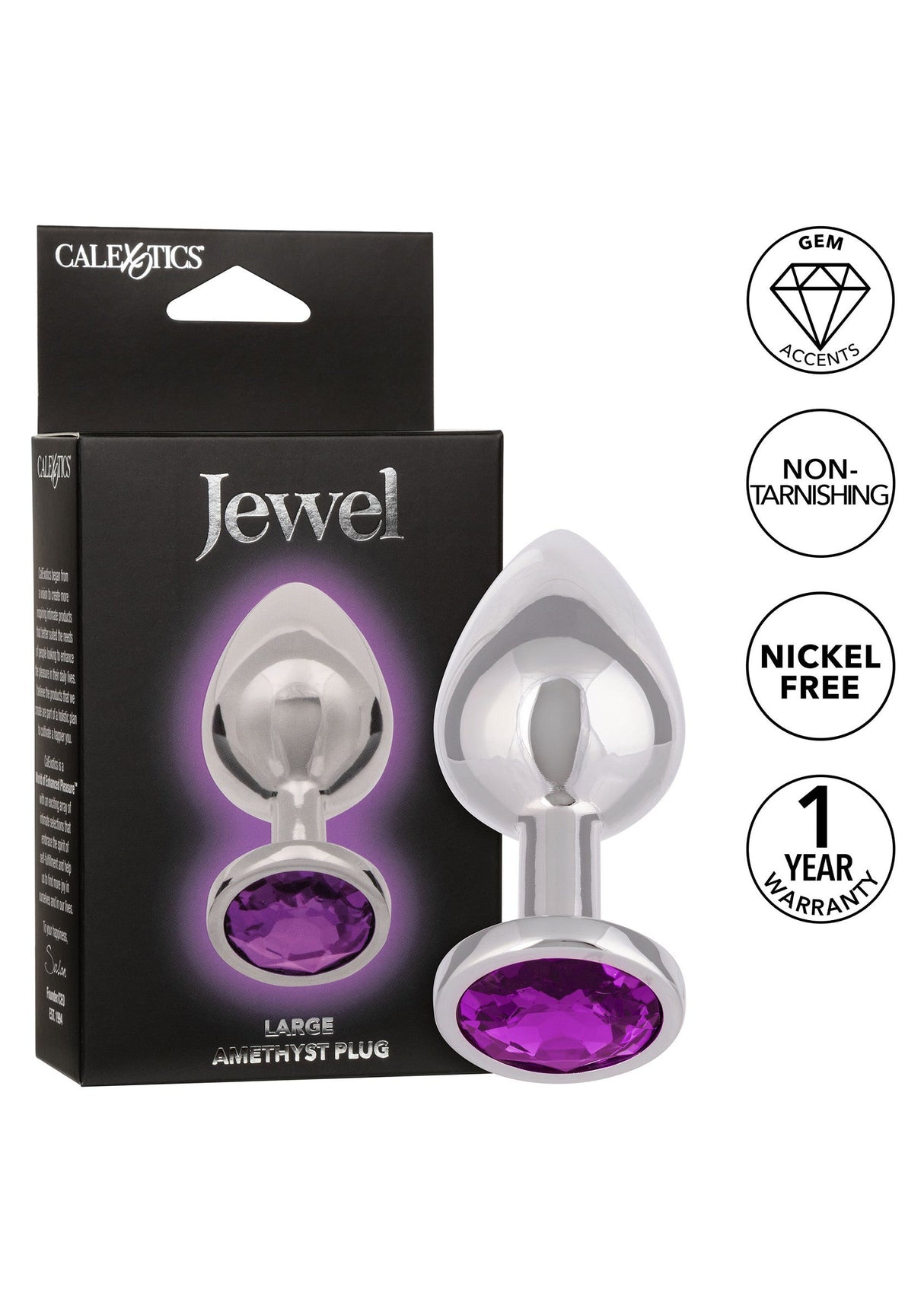 Jewel Large Amethyst Plug