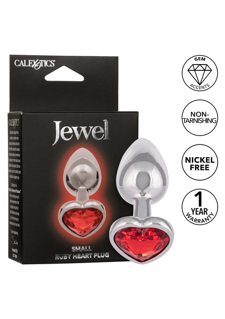 Jewel Small Ruby Heart Plug
