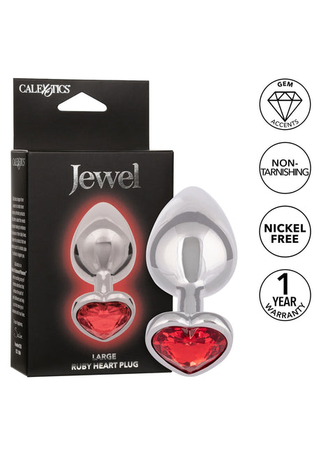 Jewel Large Ruby Heart Plug