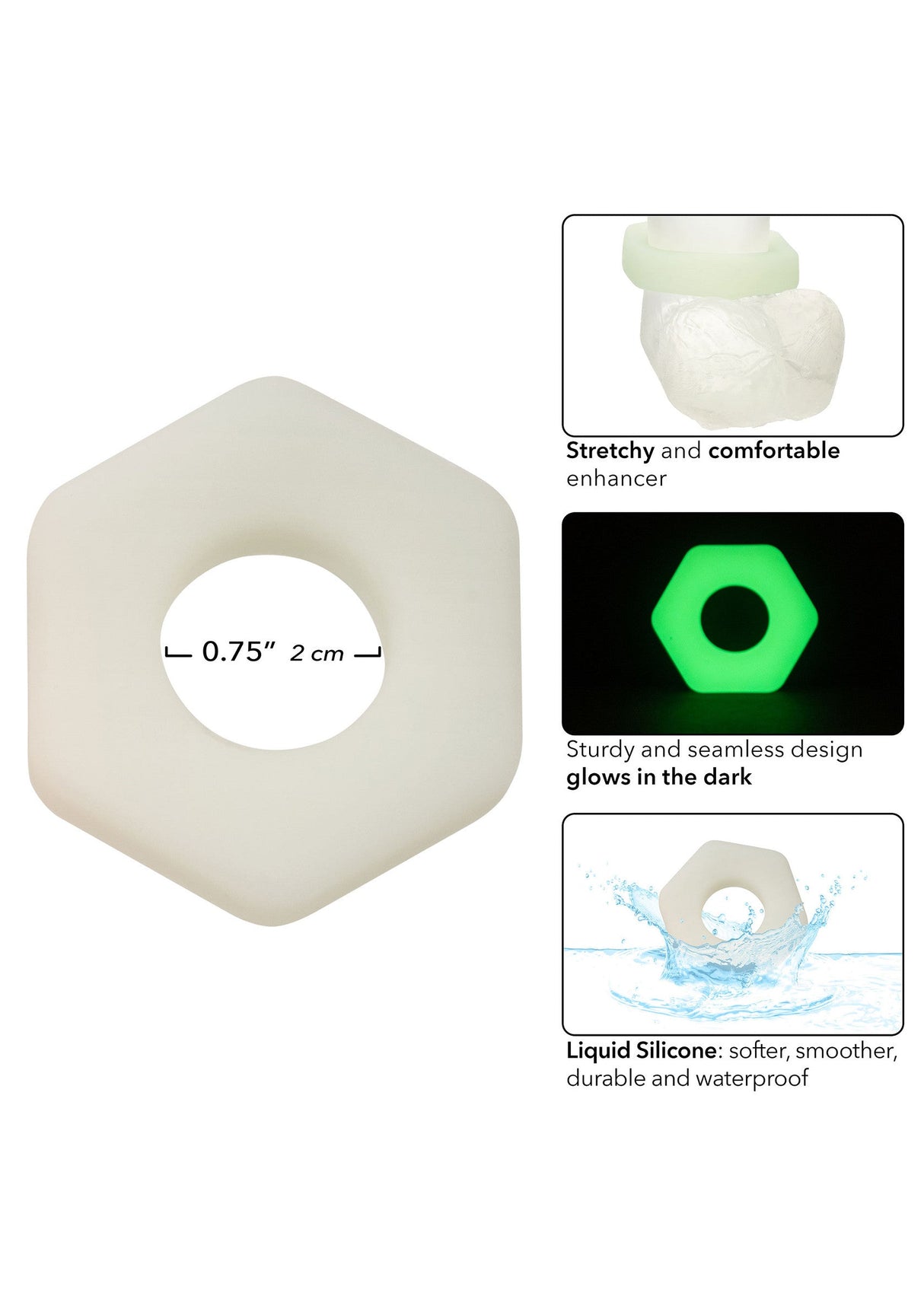 Silicone Prolong Sexagon Ring