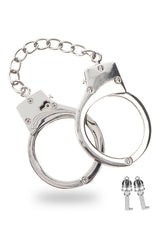 Versilberte BDSM Handschellen
