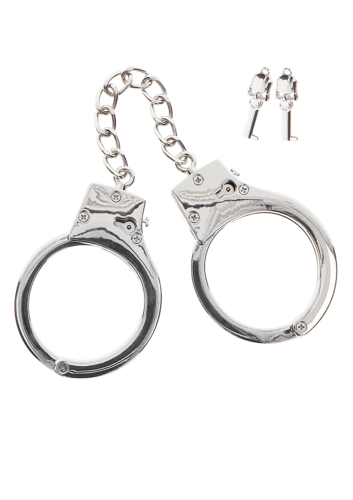 Versilberte BDSM Handschellen