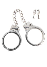 Versilberte BDSM Handschellen