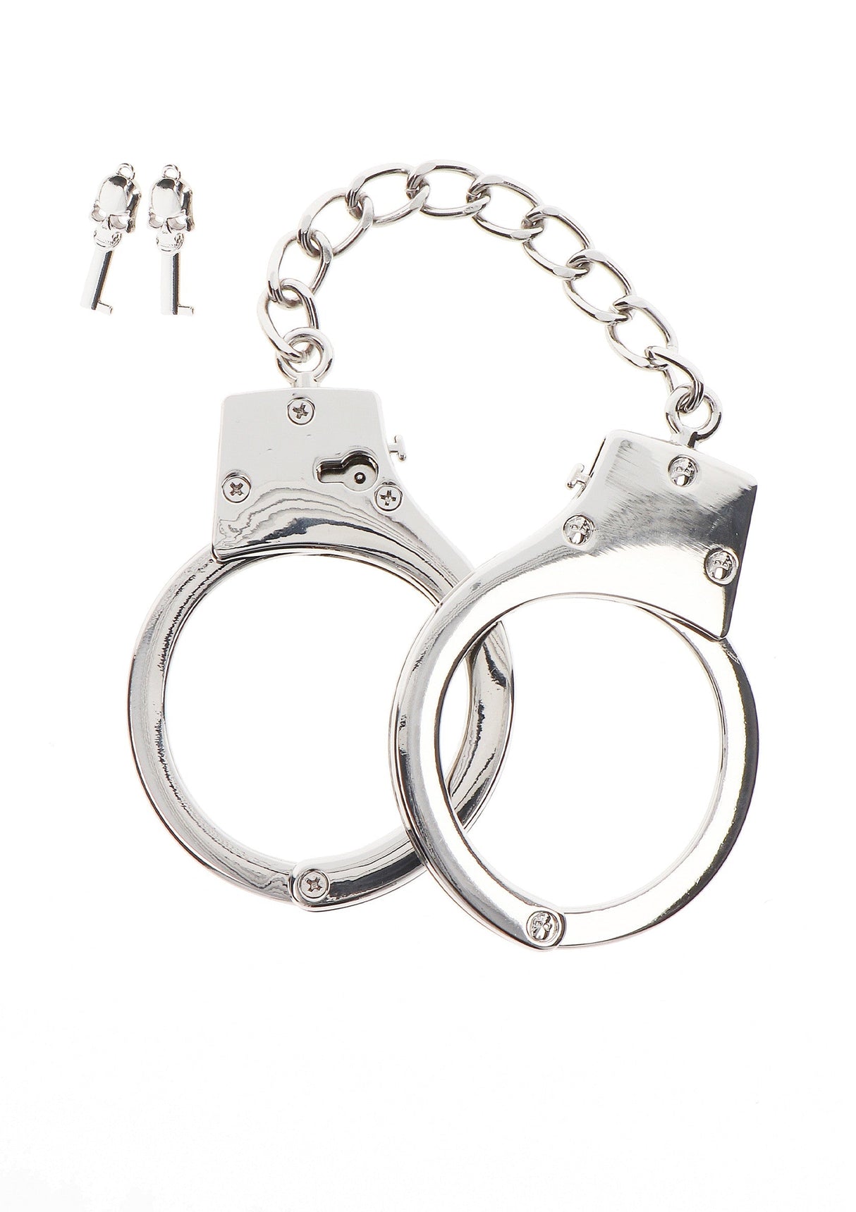 Versilberte BDSM Handschellen