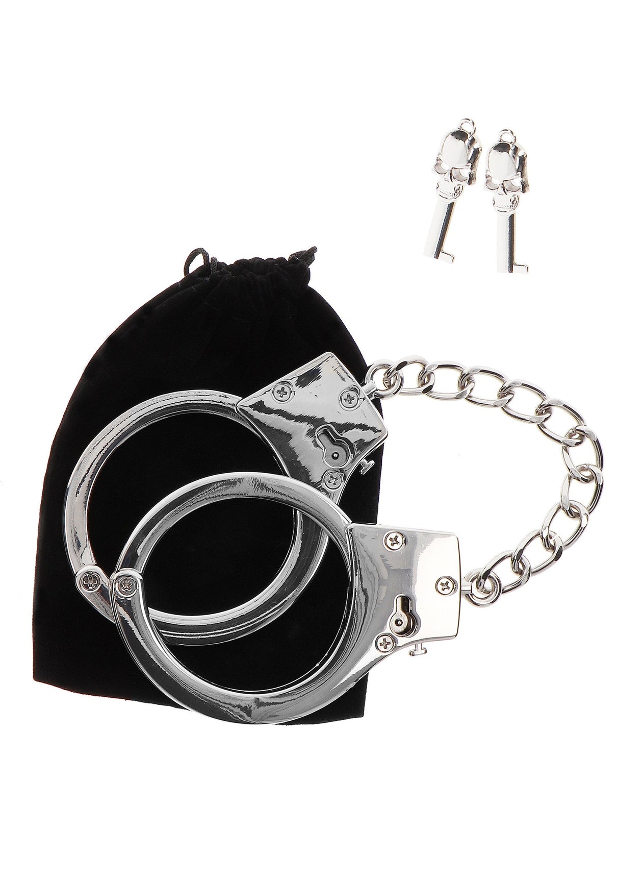 Versilberte BDSM Handschellen