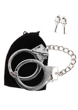 Versilberte BDSM Handschellen