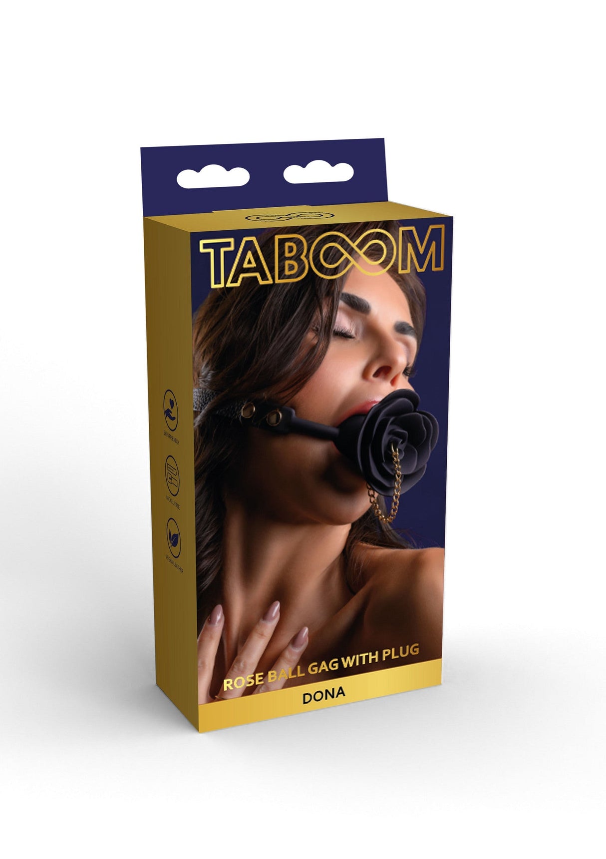 Rose Ball Gag with Plug