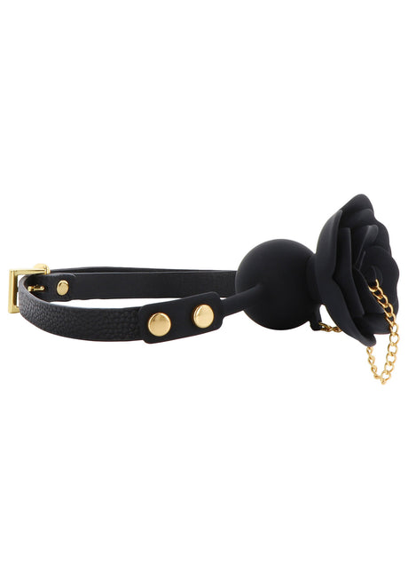 Rose Ball Gag with Plug