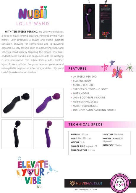 Lolly Double Ended Nubii Wand