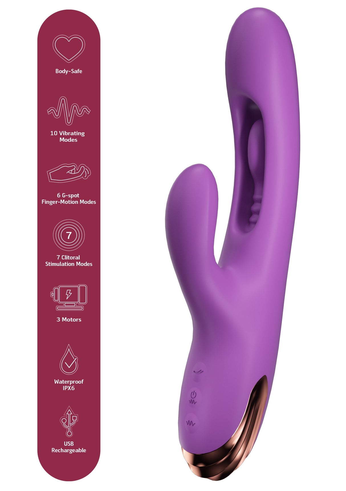 G-Punkt Rabbit Vibrator mit Fingerbewegungen
