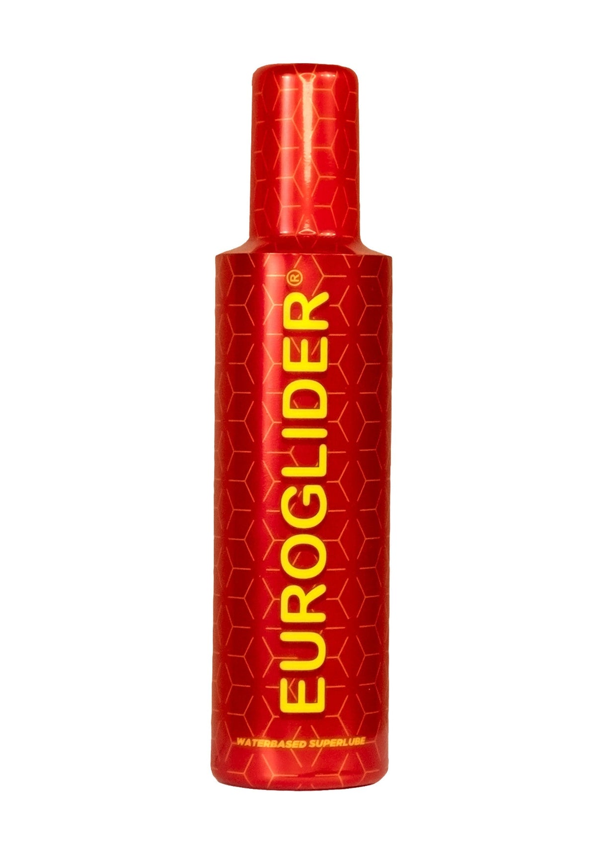 Red bottle of Euroglider on a white background