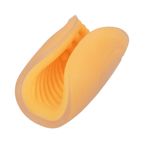 Orange silicone masturbator